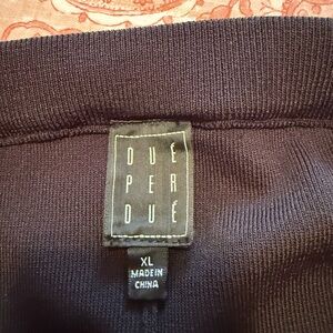 Due Per Due Black Knit Dress Pants